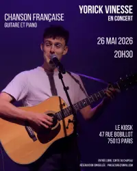 affiche concert Yorick Vinesse, chanson, 26 mai 2026 à Paris