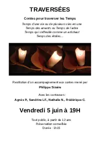 spectacle accompagnement au conte Philippe Sizaire à Paris le 5 juin 2026.